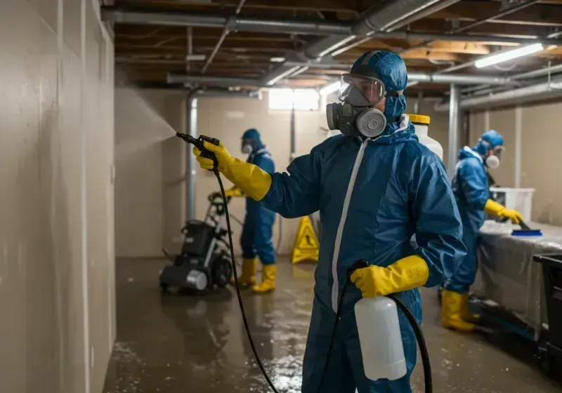 Basement Sanitization and Antimicrobial Treatment process in Somerset County, NJ